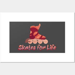 Red Skates for Life Posters and Art